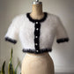 90s Jill Stuart 100% Angora Cropped Sweater / XS-S