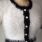 90s Jill Stuart 100% Angora Cropped Sweater / XS-S