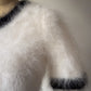 90s Jill Stuart 100% Angora Cropped Sweater / XS-S