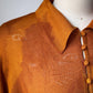 90s Galliano Burnt Orange Silk Knit Cardigan Sweater Twin 2pc Set / L