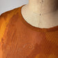 90s Galliano Burnt Orange Silk Knit Cardigan Sweater Twin 2pc Set / L