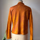 90s Galliano Burnt Orange Silk Knit Cardigan Sweater Twin 2pc Set / L