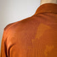 90s Galliano Burnt Orange Silk Knit Cardigan Sweater Twin 2pc Set / L