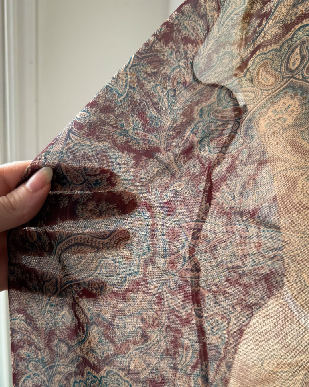 90s Lilith Sheer Paisley Pocket Dress / S-M
