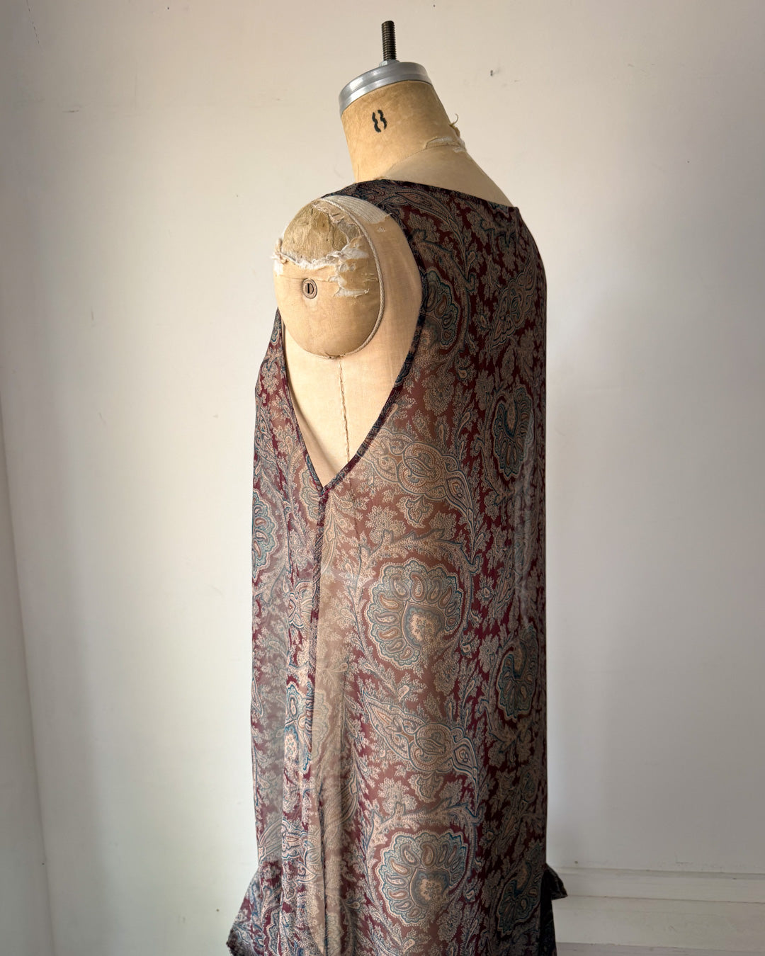90s Lilith Sheer Paisley Pocket Dress / S-M