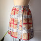 90s Moschino Novelty Paper Print Wool Wrap Skirt / S
