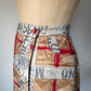 90s Moschino Novelty Paper Print Wool Wrap Skirt / S