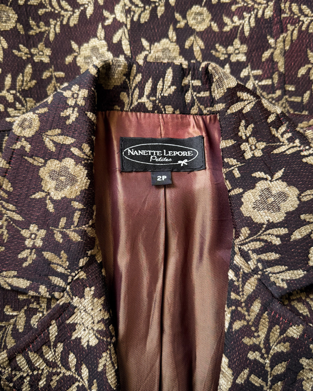 90s Nanette Lepore Floral Brocade Jacket / S