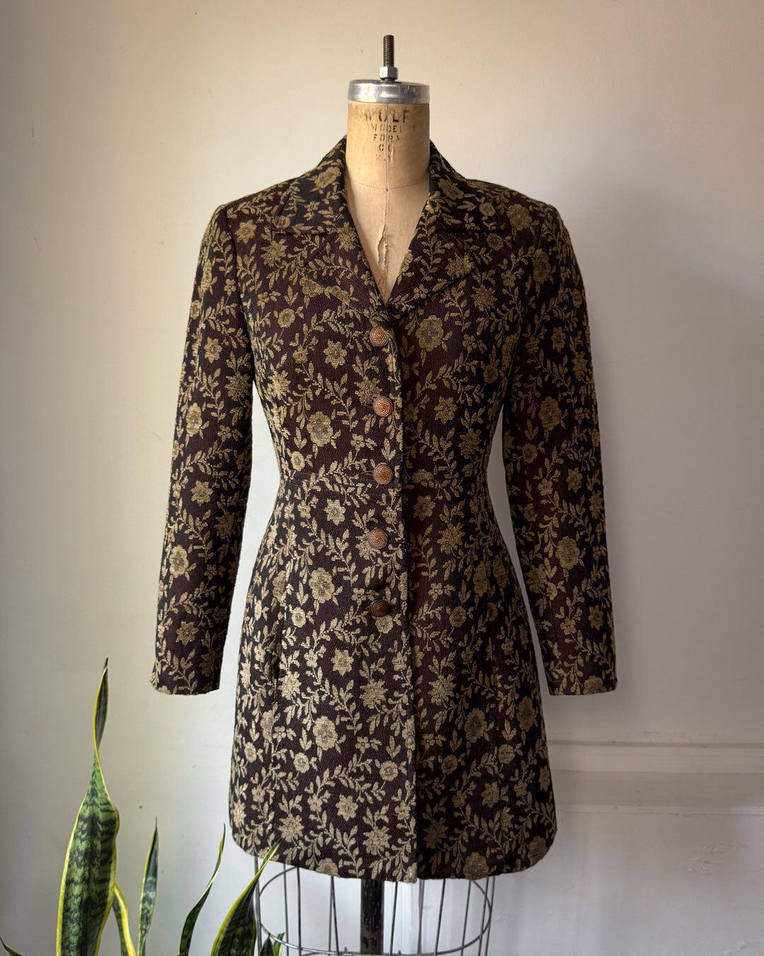 90s Nanette Lepore Floral Brocade Jacket / S