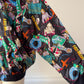 90s Nicole Miller Novelty Travel Print Silk Bomber Jacket / XL