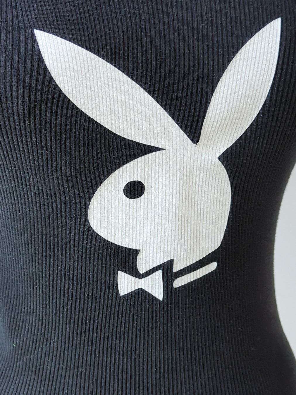 90s Playboy Bunny Ribbed Cotton Tank Top / S