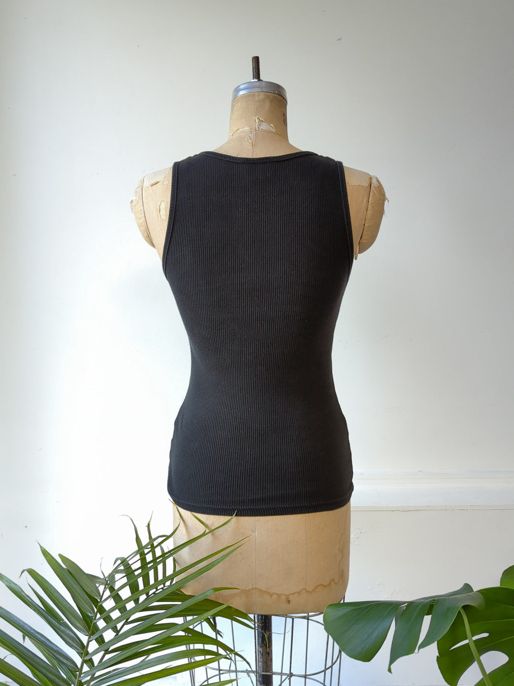 90s Playboy Bunny Ribbed Cotton Tank Top / S