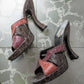 90s Prada Cocco Lucido Platform Sandals / 7.5-8