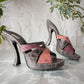 90s Prada Cocco Lucido Platform Sandals / 7.5-8