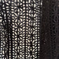 90s Vivienne Tam Black Metallic Woven Raffia Tape Lace Sheer Silk Lined Jacket / S