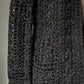 90s Vivienne Tam Black Metallic Woven Raffia Tape Lace Sheer Silk Lined Jacket / S