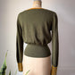 90s Olive Green Merino Wool Sweater / M