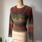 90s Speckle Knit Cropped Sweater / S-M
