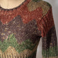 90s Speckle Knit Cropped Sweater / S-M