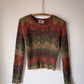 90s Speckle Knit Cropped Sweater / S-M