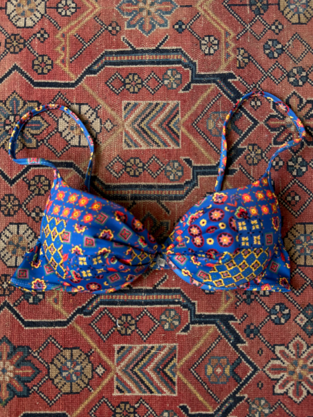 90s Colorful Bikini Top / S