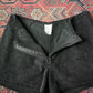 70s Forest Green Suede Leather Hot Pants Shorts / S