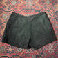 70s Forest Green Suede Leather Hot Pants Shorts / S