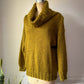 90s Chartreuse Fuzzy Mohair Chunky Turtleneck Sweater / M