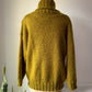 90s Chartreuse Fuzzy Mohair Chunky Turtleneck Sweater / M