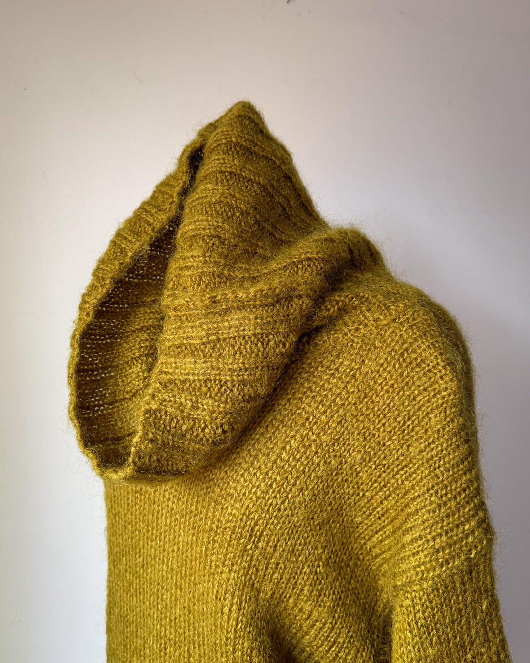 90s Chartreuse Fuzzy Mohair Chunky Turtleneck Sweater / M