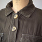 90s Olive Green Soft Rayon Drawstring Waist Shirt Jacket / S