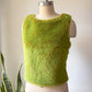 90s Faux Fur Clubwear Crop Top / S