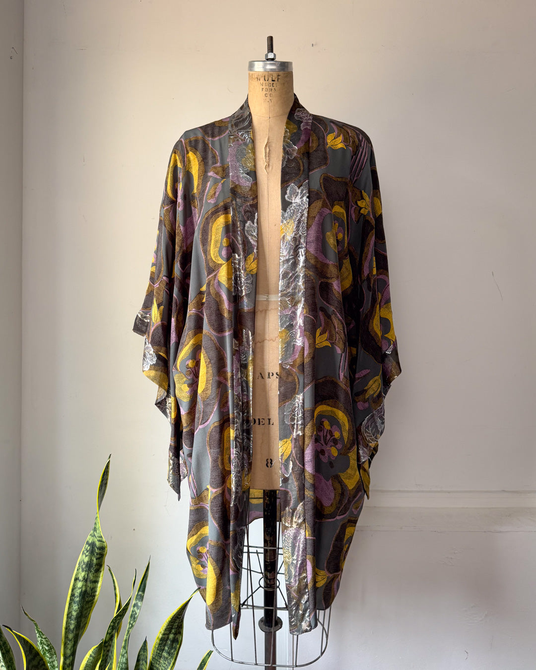 00s Anna Sui Metallic Silk Kimono Duster / OSFM