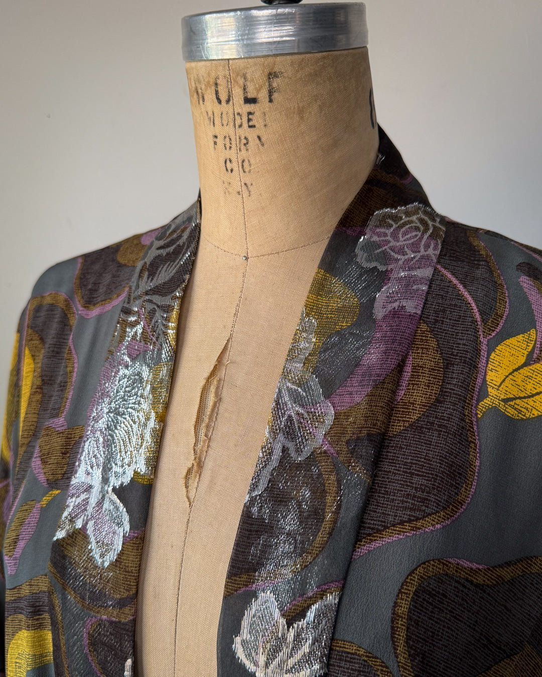 00s Anna Sui Metallic Silk Kimono Duster / OSFM
