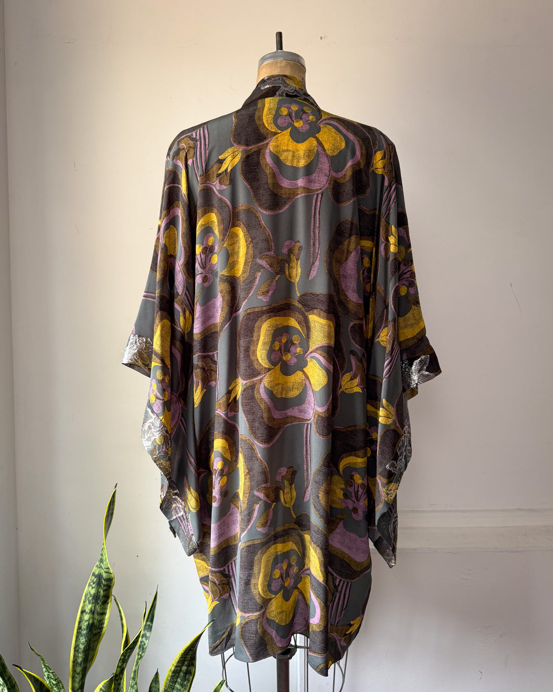 00s Anna Sui Metallic Silk Kimono Duster / OSFM