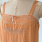 *20s Apricot Silk Slip Dress / S