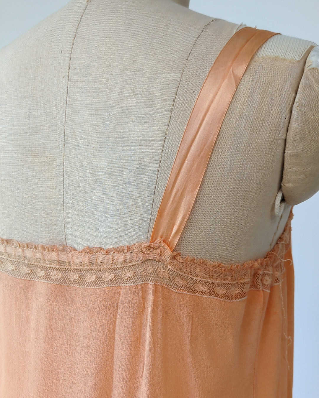 *20s Apricot Silk Slip Dress / S