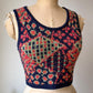 70s Colorful Crop Knit Sweater Vest / XS-S