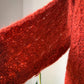 80s Paprika Open Knit Mohair Sweater / L