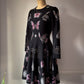 Alexander McQueen Occult Novelty Jacquard Wool Knit Sweater Skater Dress / S-M