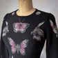 Alexander McQueen Occult Novelty Jacquard Wool Knit Sweater Skater Dress / S-M