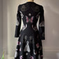 Alexander McQueen Occult Novelty Jacquard Wool Knit Sweater Skater Dress / S-M