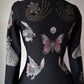 Alexander McQueen Occult Novelty Jacquard Wool Knit Sweater Skater Dress / S-M