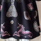 Alexander McQueen Occult Novelty Jacquard Wool Knit Sweater Skater Dress / S-M