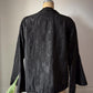 1920s Black Silk Moiré Flare Sleeve Mourning Jacket / S-M