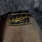1920s Black Silk Moiré Flare Sleeve Mourning Jacket / S-M