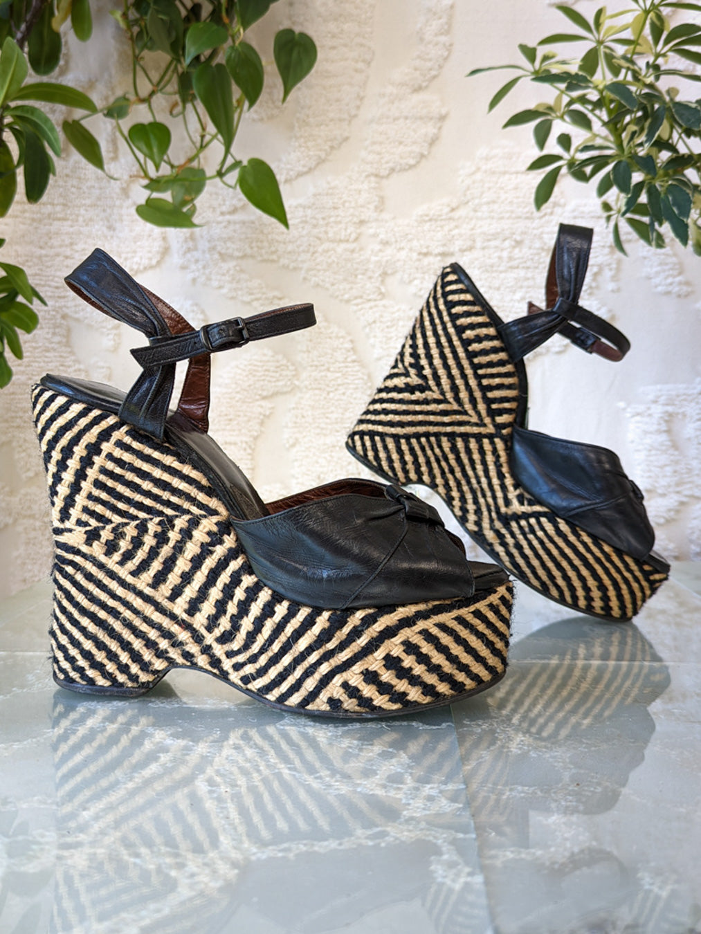 70s Bonnie Smith Wonder Wedge Platforms / 8