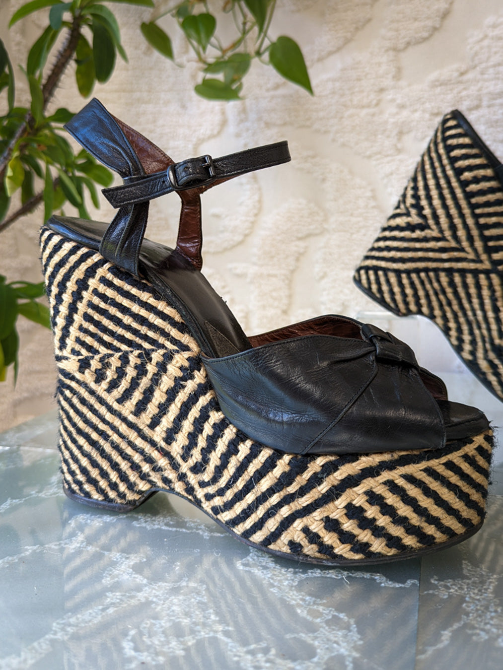70s Bonnie Smith Wonder Wedge Platforms / 8