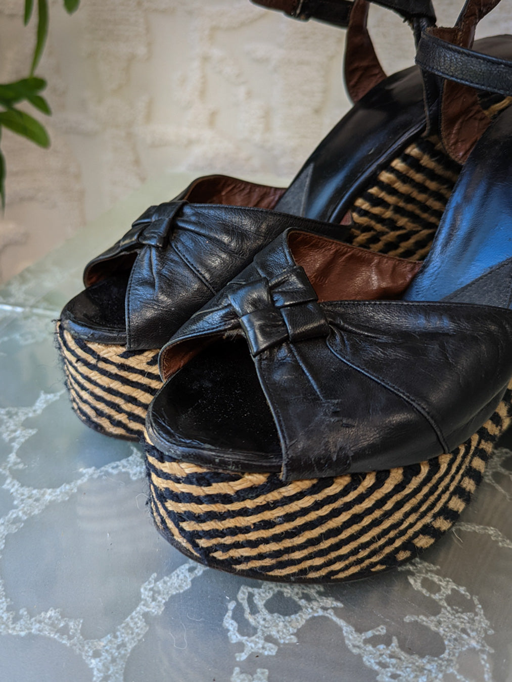 70s Bonnie Smith Wonder Wedge Platforms / 8