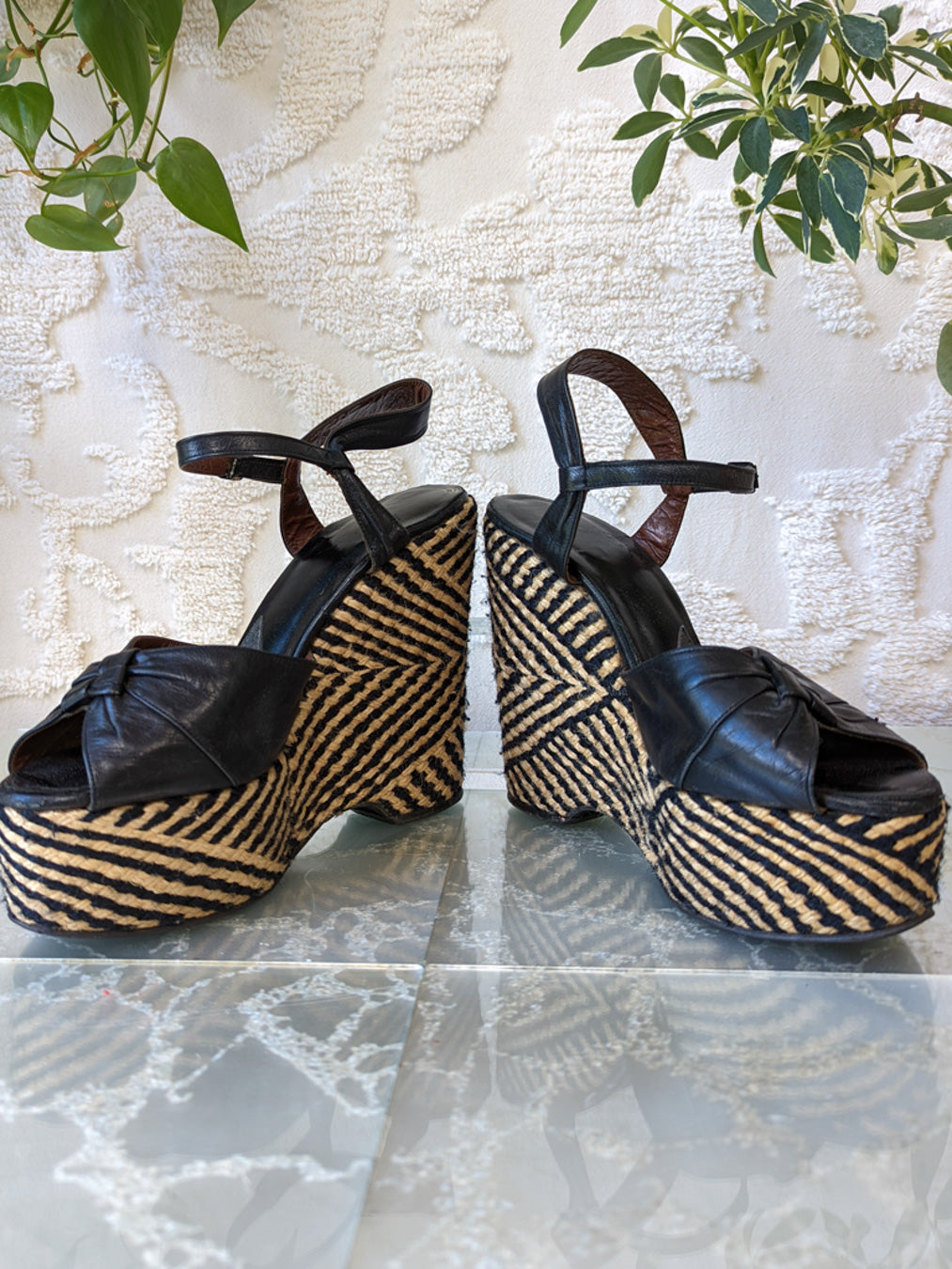 70s Bonnie Smith Wonder Wedge Platforms / 8